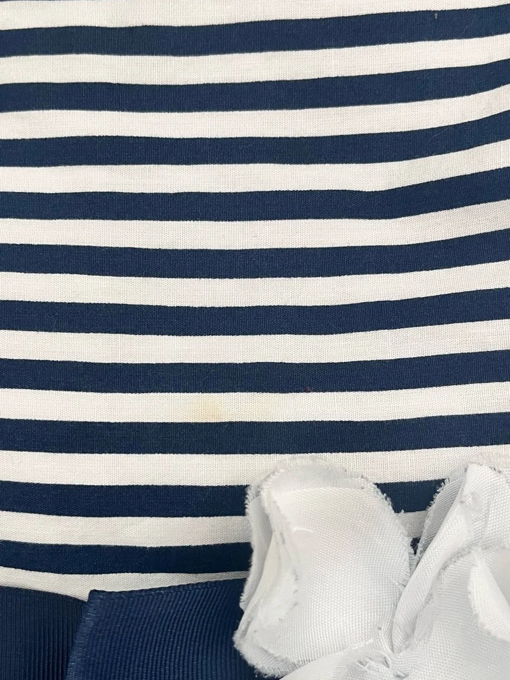 Joe And Ella Girls Navy Bow Striped Dress with underskirt 6